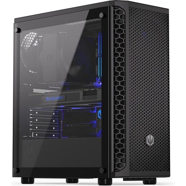 Endorfy Signum 300 Air čierna / Mid tower / ATX / 4x 120mm / 2x USB 3.0 / mesh panel / priehľadná bočníce / bez zdroja (EY2A005)