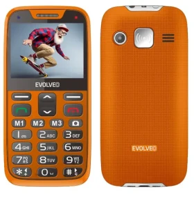 Evolveo EasyPhone XR + stojanček oranžová / 2.3" / SOS / Bluetooth / FM / microSD (EP-601-XR-OR)
