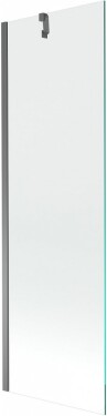 MEXEN/S - Next vaňová zástena FIX 60 x 150, transparent, grafit metal 895-060-000-00-00-95