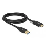 DeLock USB-A - USB-C kábel čierny / Kábel / USB 3.2 Gen 2 / 10 Gbps / 2 m / 3 A (84019)