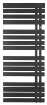 Instalprojekt - Kúpeľňový radiátor POP STAR - Farba radiátora - Čierna, Rozmer radiátora - 600 × 1190 mm, výkon 495 W RADPOP601231