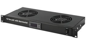 Xtendlan / Ventilačná jednotka / 1U / 2x ventilátor + termostat / hĺbka 200 mm (SFAN1U2T-B)
