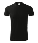 Ťažké tričko s výstrihom do V unisex čierne 4XL