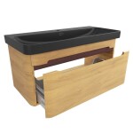 Kúpeľňová skrinka s umývadlom SAT Fusion 97,5x43x45 cm dub medový mat SATFUSION100DMBKM SATFUSION100DMBKM