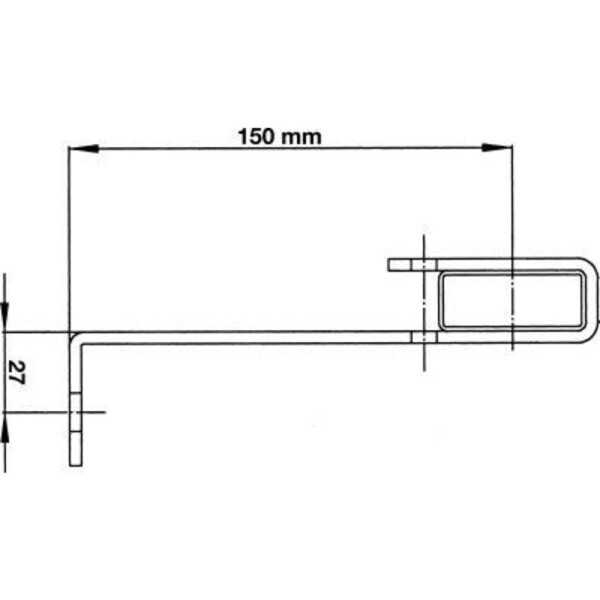 MUNK Günzburger Steigtechnik 60018 Nástenný držiak tuhý z pozinkovanej ocele 150 mm 1 ks; 60018