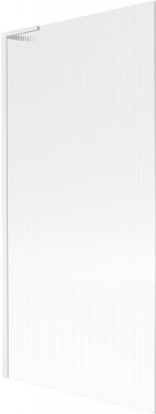 MEXEN/S - Next L vaňová zástena FIX 90 x 150, prúžky, biela 895-090-000-03-09-20