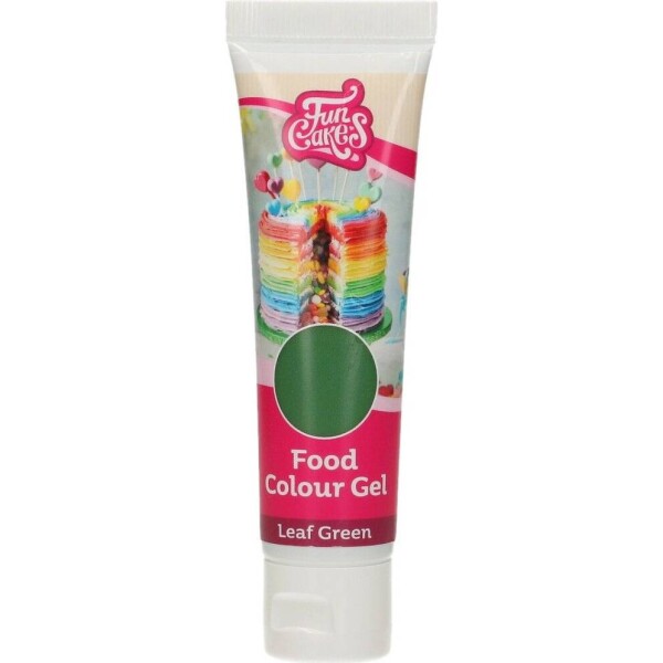 Gélová farba zelený list 30 g - FunCakes