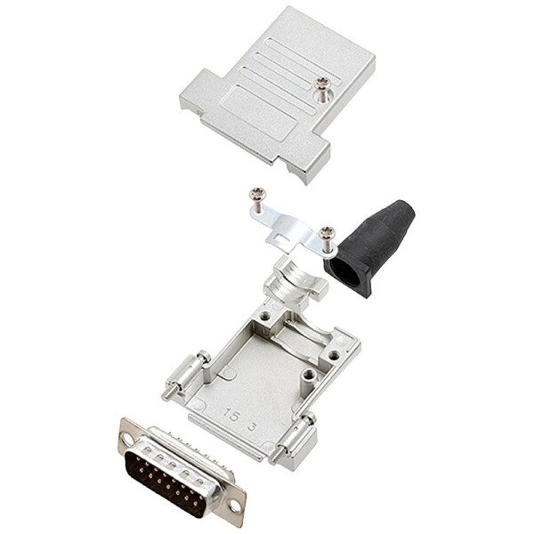 Encitech DTSL15-SJSRG-T-DBP-K 6355-0086-02 sada D-SUB kolíkové lišty 180 ° Pólov: 15 spájkovaný 1 ks; 6355-0086-02