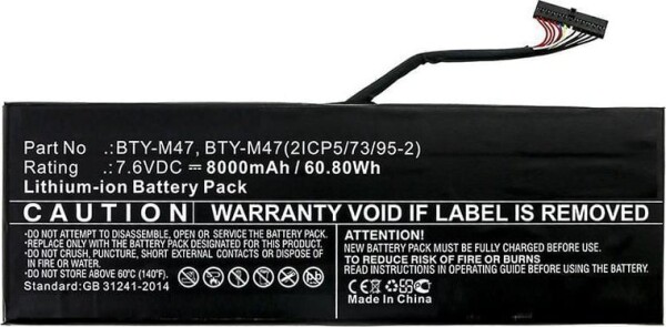 CoreParts Notebook Battery for MSI 61WH