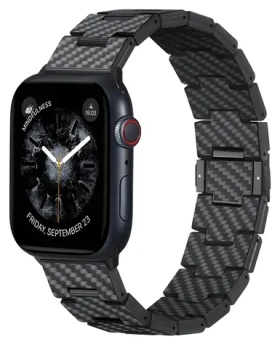 Pitaka Carbon Fiber Link Band Retro / Remienok / Apple Watch 42/44/45/49 mm / karbónové vlákno (AWB2311)