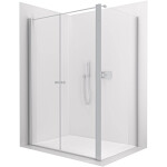 CERANO - Sprchovací kút Antelo L - Ľ/P - 6 mm - chróm, transparentné sklo - 76x90 - otočný CER-666814