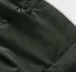 Dámska zimná bunda parka v army farbe s kožušinovou podšívkou (m-21501) odstíny zelené XL (42)