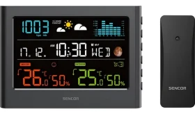 Sencor SWS 4600 / Meteostanica / LCD / bezdrôtový snímač