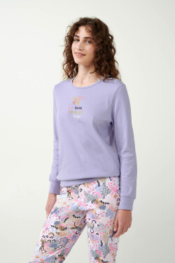 Vamp - Bavlnené pyžamo s potlačou 21303 - Vamp lavender sweet S