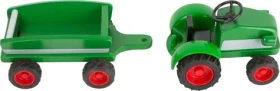 Small Foot Drevený traktor s vlečkou zelená