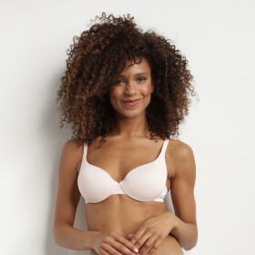 Dámska hladká vystužená podprsenka DIM INVISIFREE PADDED BRA - DIM - svetlo ružová 70 A