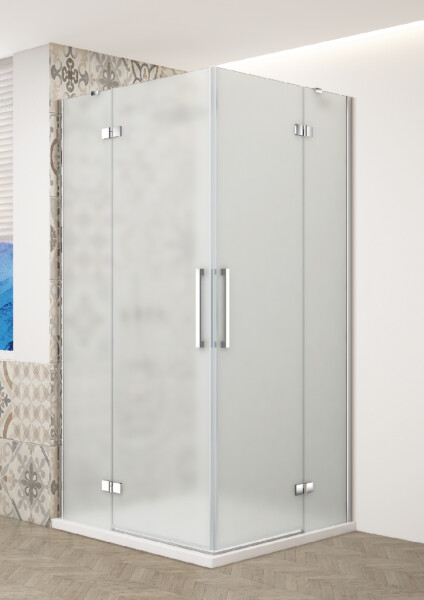 GELCO TRINITY CHROM obdĺžnikový kút 800x1000 rohový vstup, matné sklo, GT2280-10M-CH GT2280-10M-CH