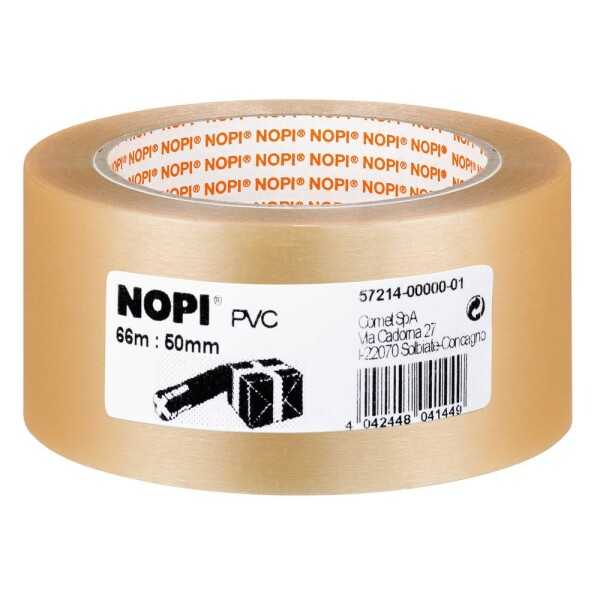 Nopi PVC 57214-00000-01 baliace lepiaca páska priehľadná (d x š) 66 m x 50 mm 1 ks; 57214-00000-01