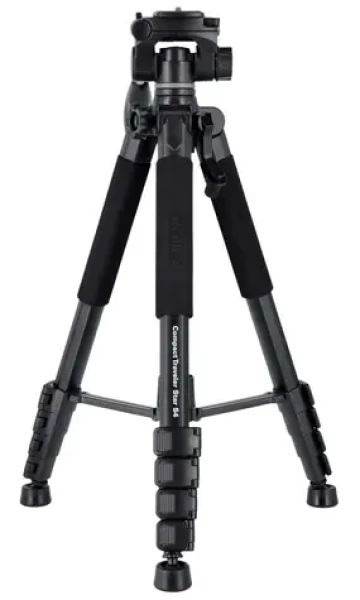 Rollei Statív Compact Traveler Star S4 čierna / Záťaž 5kg / Vytiahnutý 160cm (23148)