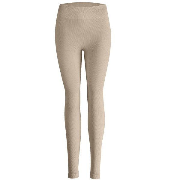 Dámske módne legíny NUR DIE RIPP-OPTIK LEGGINGS NUR DIE taupe