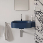 OMNIRES - OVO M+ umývadlo na dosku/závesné - pravé, 55 x 38 cm, midnight blue mat; OVO555UWPMB