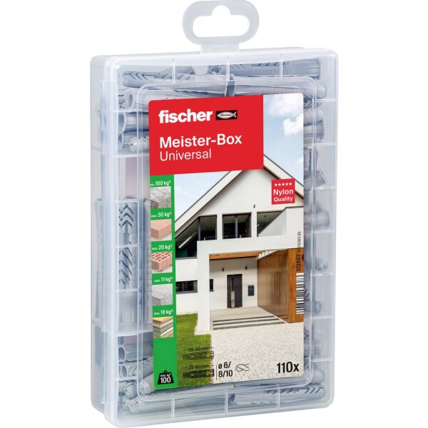 Fischer Meister-Box UX/UX R box s výberom hmoždiniek 513893 110 dielov; 513893