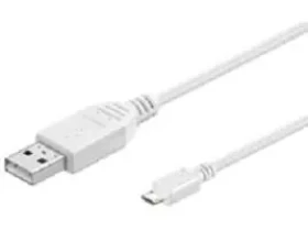 MicroConnect kábel USB2.0 A (M) - microUSB B (M) 1m biela / 480Mbit/s (USBABMICRO1W)