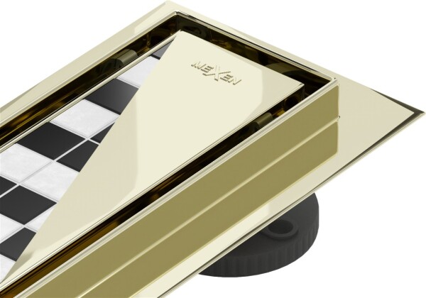 MEXEN - Flat M13 odtokový žľab 2v1 160, zlatý 1510160