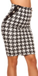 Sexy KouCla pencil skirt in houndstooth pattern blackwhite S