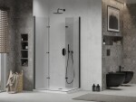 MEXEN/S - Lima Duo sprchovací kút 100x90, transparent, čierna + vanička so sifónom 856-100-090-70-02-4010B