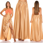 Sexy Satin-Look Maxi Skirt Einheitsgroesse