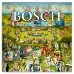 NOTIQUE Poznámkový kalendár Hieronymus BOSCH 2026 - Východný / 30 x 30 cm (PGP-35656-V)