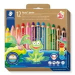 Staedtler Trojhranné pastelky Noris Junior 3v1 / 12 ks / s strúhadlom / od 2 rokov (140 C12)