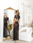 Dámske sexi plážové šaty zo sieťoviny s XXL rozparkom 210221 black - Koucla S