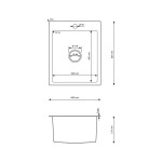 VELAZO Kuchynský drez 40 x 50 cm z nerezovej ocele, Velazo VELAZ4050
