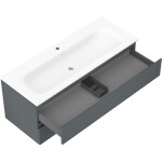 MEXEN/S - Orio kúpeľňová skrinka 120 cm s umývadlom Vela, 2 zásuvky, grafit mat/biela mat 91A10-12047-2-BFF66-W23M01