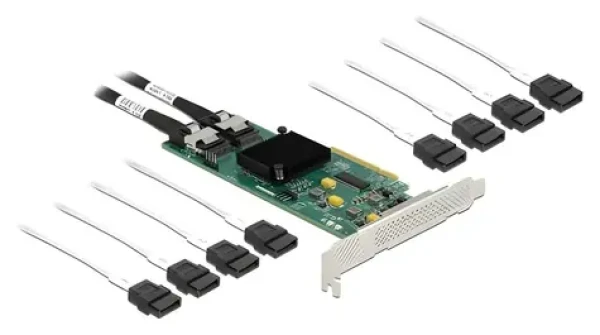 DeLock PCI Express x8 / Radič SATA / PCIe 2.0 / 8x SATA 6 Gb/s / Hot-Swap (90061)