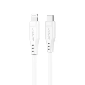 Acefast C3-01 biela / Dátový kábel / USB-C - Lightning / 1,2 m / PD 30W (3A)