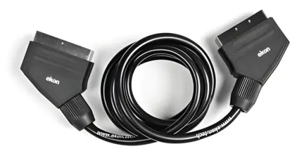 Ekon Kábel SCART 21 pin 1,5 m čierny / Video kábel / Prepojovací