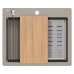 Quadron Quadron - Granitový drez KURT 110 WORKSTATION BEIGE ZLE-09040