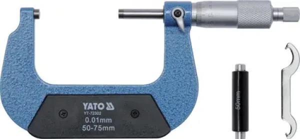 YATO YT-72302 / Mikrometer mechanický /50-75mm+00.01mm (YT-72302)