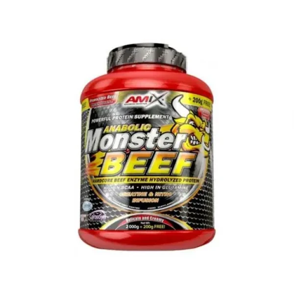 Anabolický Monster Beef - Amix (jahoda banán, 1000 g) (8033-7-1000g-strawberrybanana)