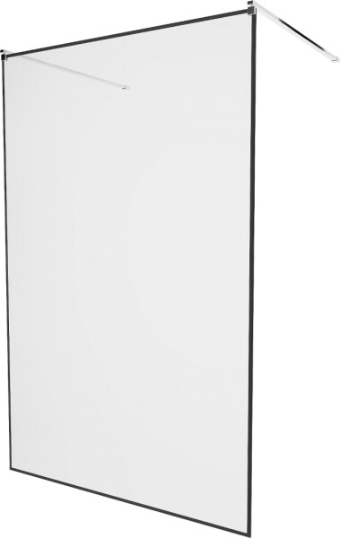 MEXEN/S - KIOTO samostatne stojaca sprchová zástena 120 x 200, transparent/čierna vzor 8 mm, chróm 800-120-002-01-70