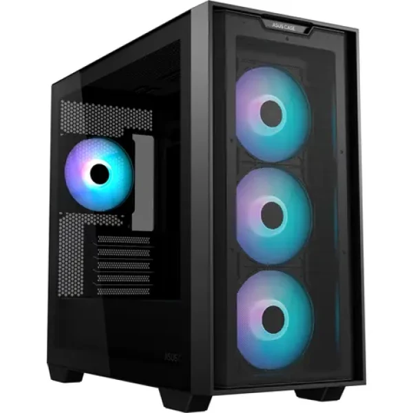Asus A21 PLUS ARGB čierna / ATX / 2x USB 3.0 / bez zdroja / priehľadná bočnica (90DC00H0-B19010)