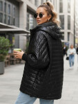Dámska prešívaná bunda s kapucňou čierna FashionStreet TY5529 XL