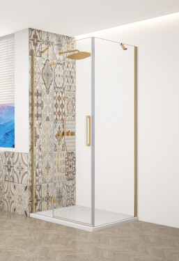 GELCO - TRINITY GOLD štvorcový kút 800x800 ľavý, číre sklo, GT5680-80CL-G GT5680-80CL-G