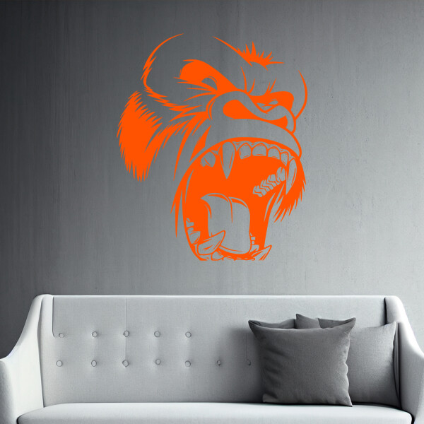 Veselá Stena Samolepka King Kong Farba: oranžová, Veľkosť: 40 x 33 cm