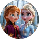 Jedlý papier Anna a Elsa v lese 19,5 cm - Magic - Magic