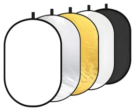 Neewer Reflektor 5v1 80×120 cm / Fotografický reflektor / skladacia / 5 povrchov / prepravná taška (RF0812)