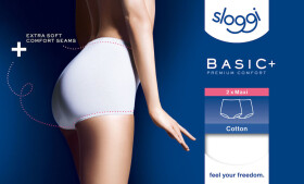Dámske nohavičky Sloggi Basic+ Maxi 2P biele WHITE 54